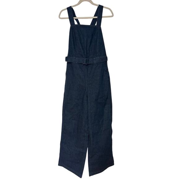 NWT Madewell Denim Cross-Back Jumpsuit in Cason Wash Size 8 - Picture 4 of 9
